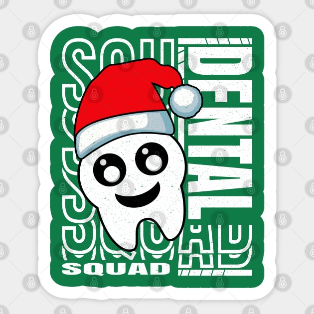 Dental Tooth Christmas Typography White Sticker by JaussZ